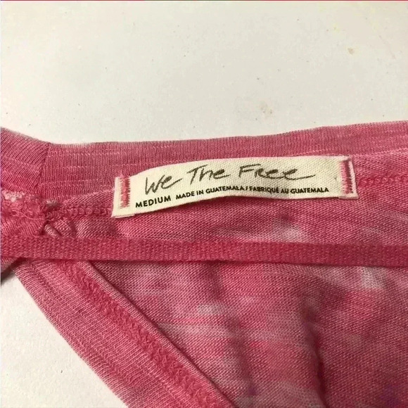 We The Free  Voila Open Back Magenta Tee Size Medium - Picture 3 of 5